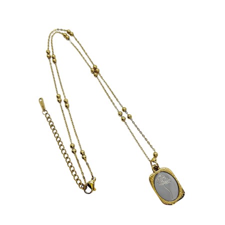 necklace goldplated 18k flower chrysanthemum
